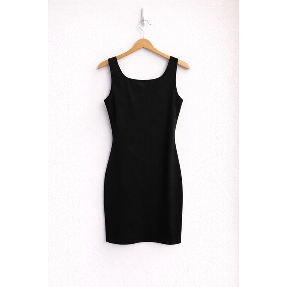 Black Silver Studded Geometric Bodycon Dress Sleeveless Size Large - Picture 2 of 3